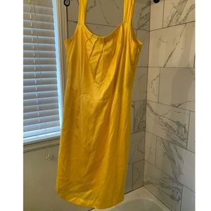 ANTONIO MELANI Yellow Satin Dress